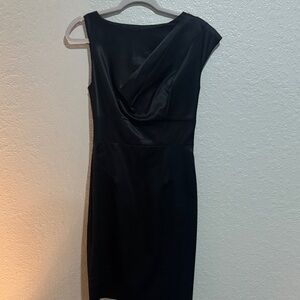 Black Halo Sleek Black Mini Dress